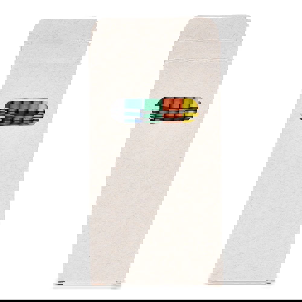 6 krijtjes in gerecyclede melkpakkenverpakking