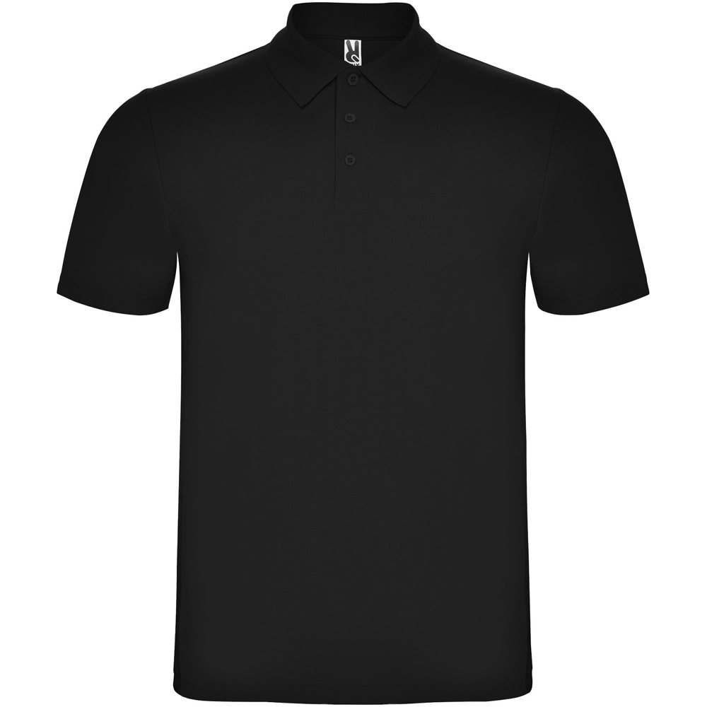 Austral unisex polo met korte mouwen - Zwart