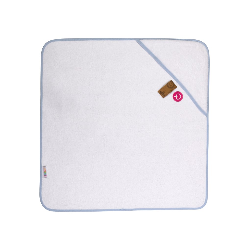 Babiezz® SUBLI Babyhanddoek White\Light Blue