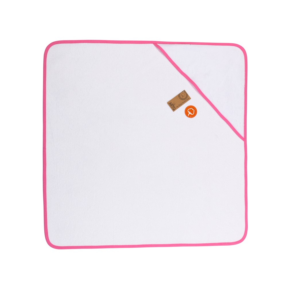 Babiezz® SUBLI Babyhanddoek White\Pink