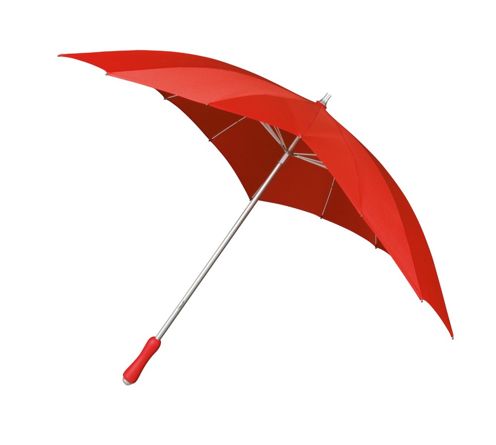 FALCONE - Hartvormige paraplu registered design - Handopening - Windproof -  110 cm - Rood