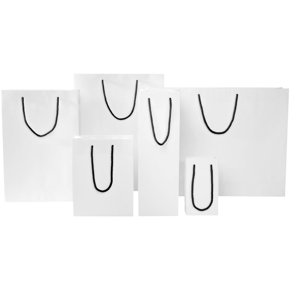 Handgemaakte 170 g/m2 integra papieren tas van met PP woven handgrepen - 9,5 x 4 x 17 cm