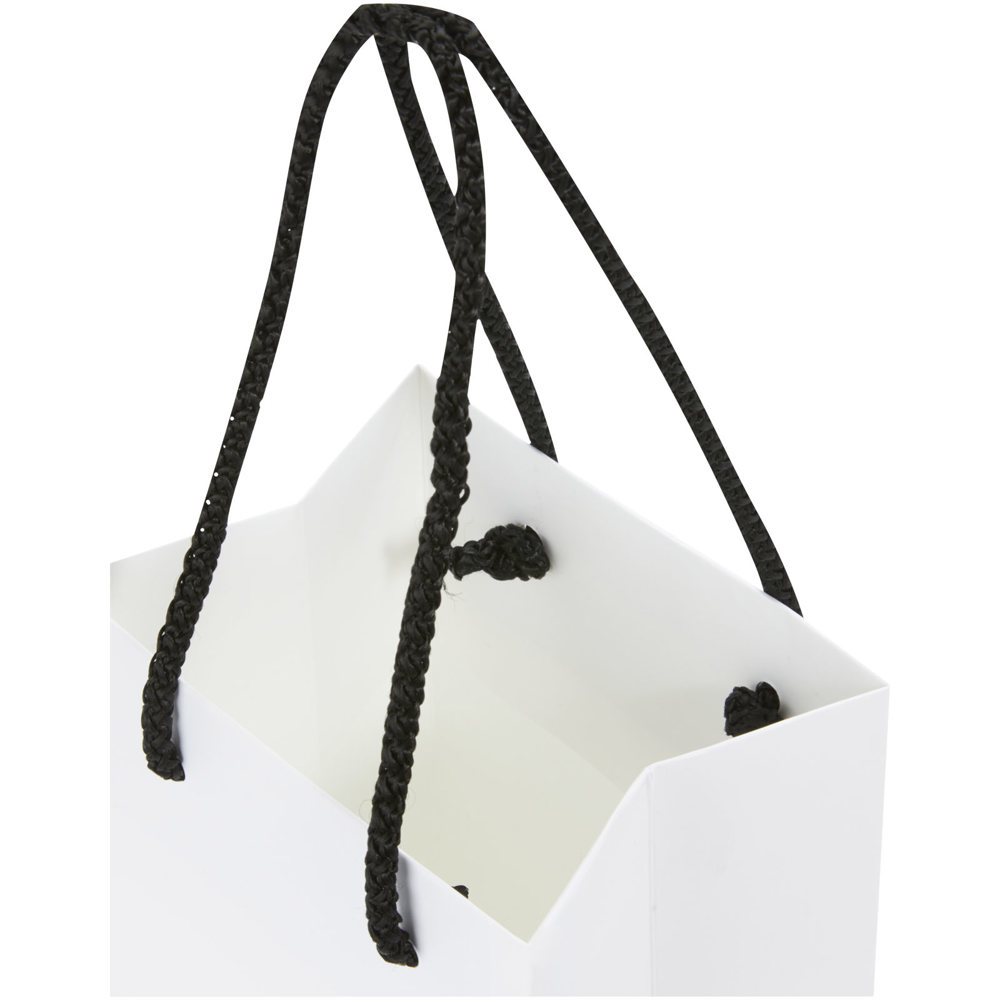 Handgemaakte 170 g/m2 integra papieren wijnflestas met PP woven handgrepen - 12 x 9 x 37 cm