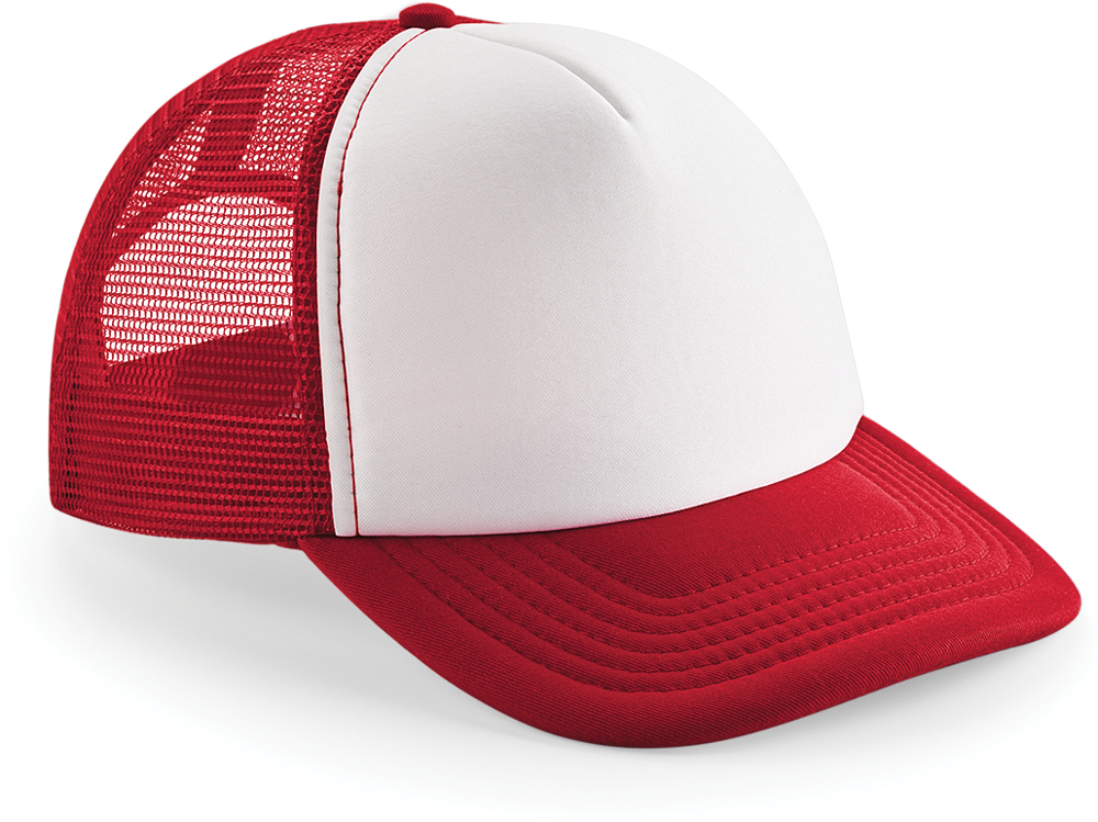 B645 - Vintage Snapback Trucker - Classic Red / White