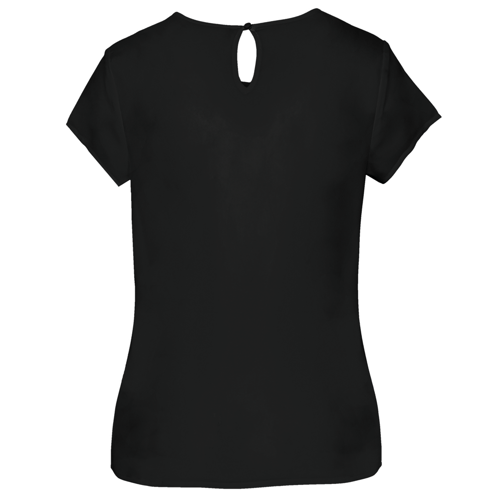 K5002 - Damesblouse in crêpe met korte mouwen