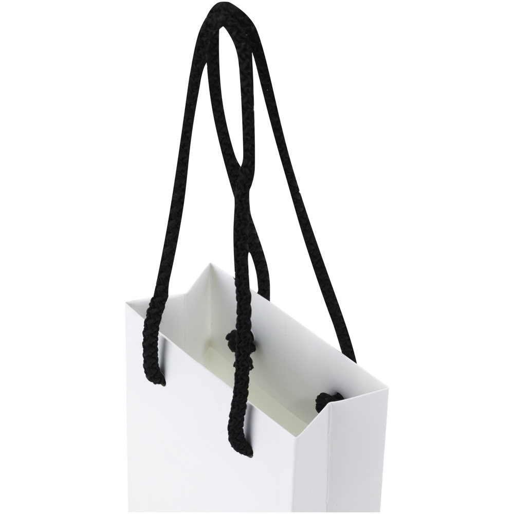 Handgemaakte 170 g/m2 integra papieren tas van met PP woven handgrepen - 9,5 x 4 x 17 cm