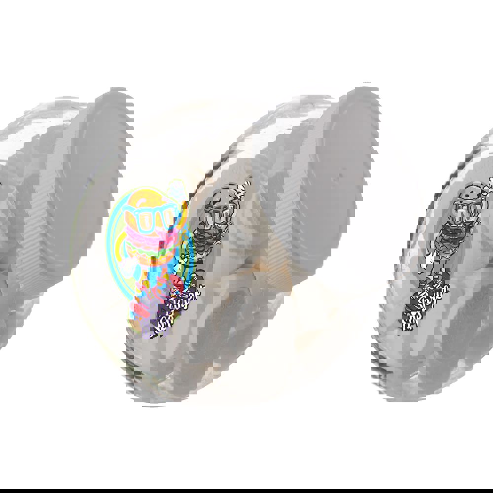 Klein glazen potje 0,4 liter, gevuld met snoep